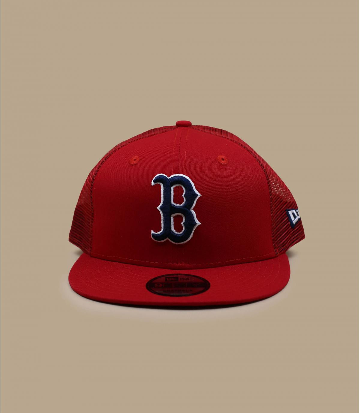 red B trucker - League Ess Boston 9Fifty Trucker scarlet New Era
